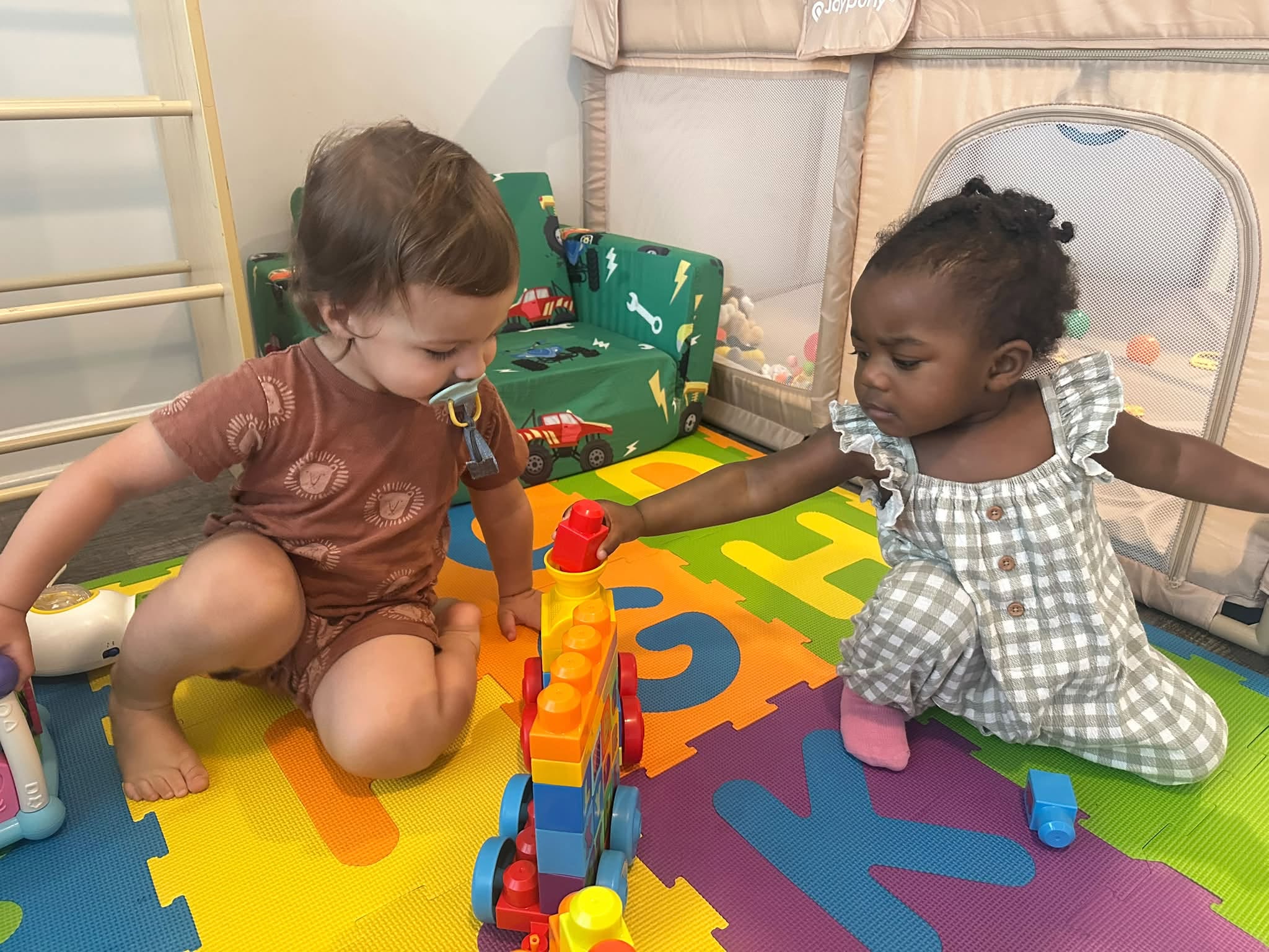 Children at daycare activity